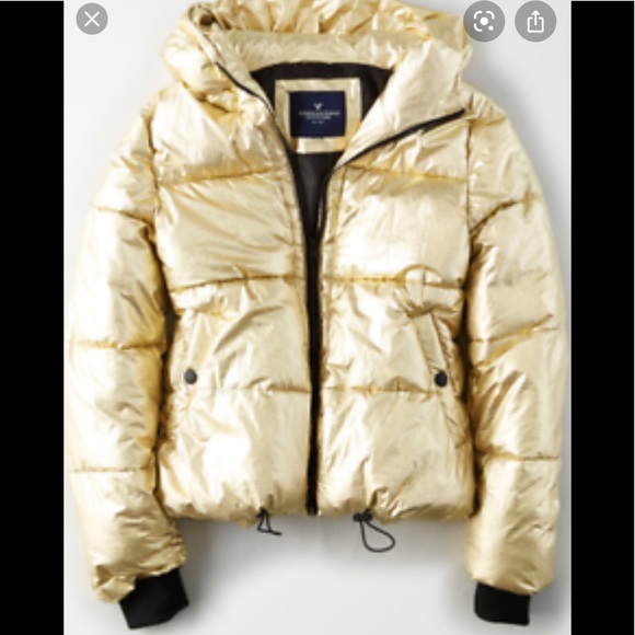 American Eagle Outfitters Jackets & Blazers - NWOT American Eagle Metallic Puffer Jacket